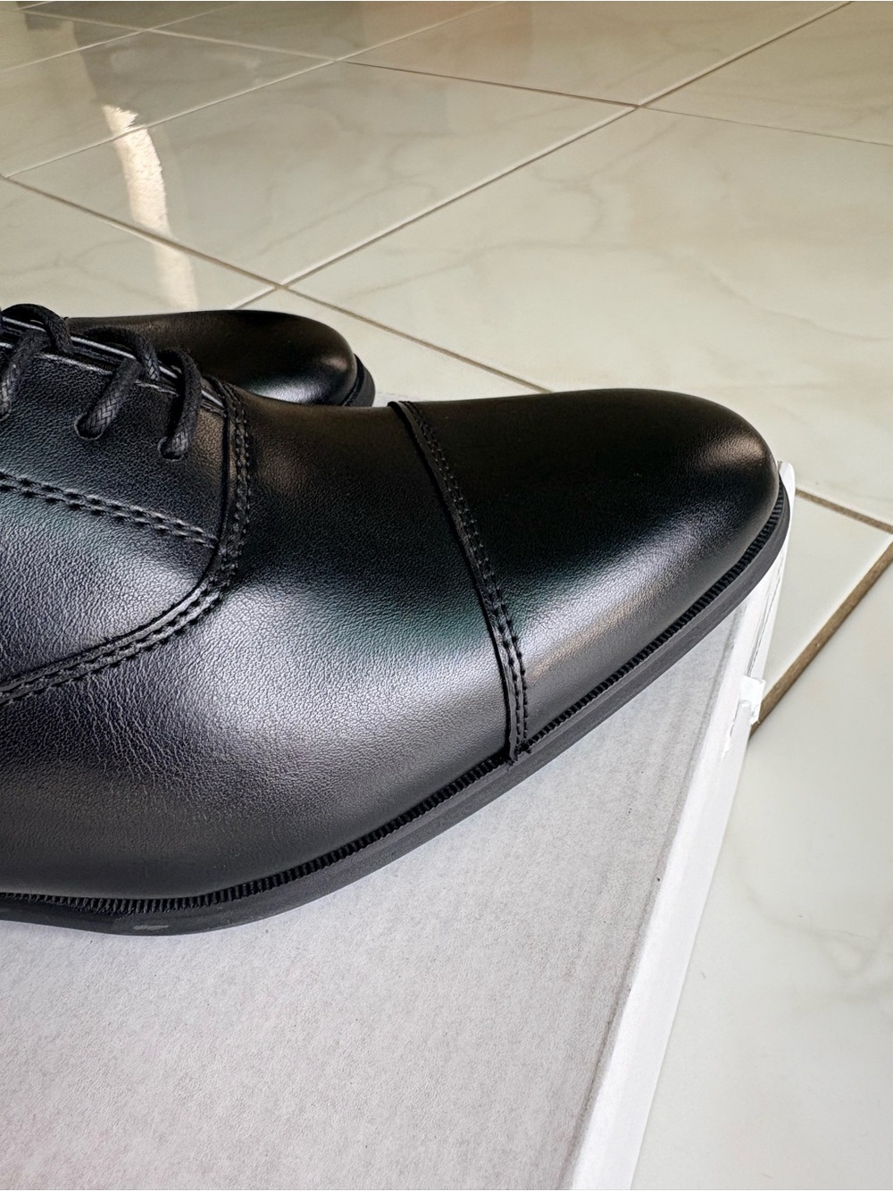NWT Nordstrom Derby Dress Shoe Harry Black Cap Toe Men Size 9 - Picture 6 of 12